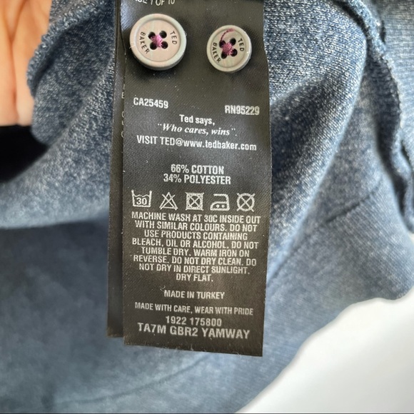 Ted Baker London Men's Long Sleeved Polo size 7 - Picture 15 of 15